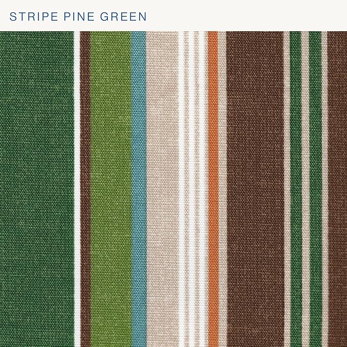 Honeycomb Outdoor Lumbar Pillow 2-Pack, 22 x 12, Stripe Pine Green Throw Pillows for Patio Furniture