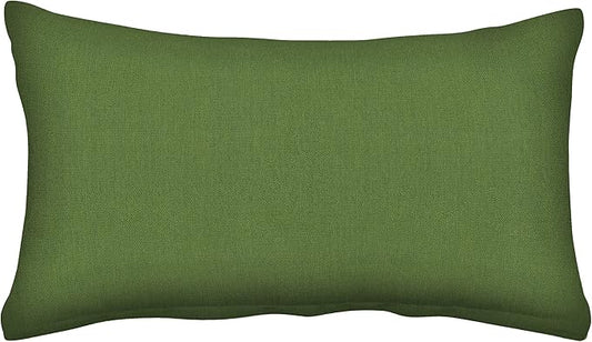 Honeycomb Outdoor Lumbar Toss Pillow Set, 20" W x 12" L, Artichoke Green Outdoor Pillows