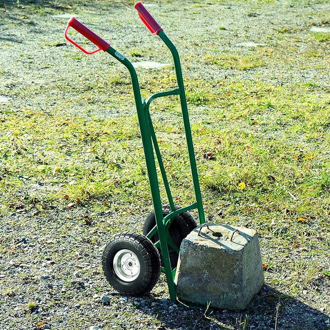 【UPGRADED】4.10/3.50-4 Tire and Wheel Flat Free, 10 Inch Solid Rubber Tire with 5/8”Axle Bore Hole and Double Sealed Bearings, for Dolly Wheels/Hand Truck Wheels/Dump Cart,4 Pack