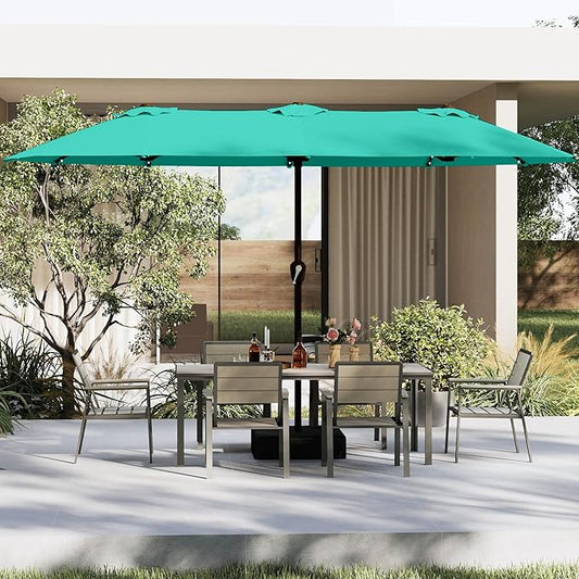 13FT Double Sided Patio Umbrella with LED Lighted