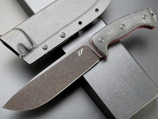 Eafengrow EF148 Fixed Blade Knife AUS-10 Steel Blade Micarta Handle Full Tang EDC Straight Knife for Hunting Camping Bushcraft