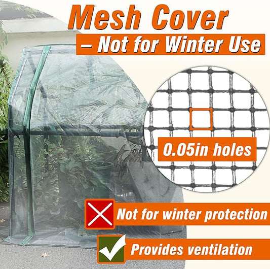 Gardzen Mini Greenhouse with Mesh Cover, Portable Outdoor Greenhouse, Enhanced Ventilation, Ideal for Spring, Summer & Fall 71.7"(L) x36.2(W) x42.5(H)
