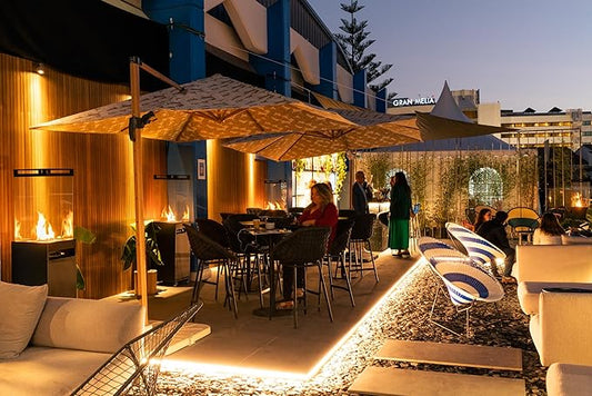 Planika Lighthouse - Patio Heater Outdoor Fireplace for Patio Fueled with Propane Gas 20 lbs cylider - Cover and Regulator Included