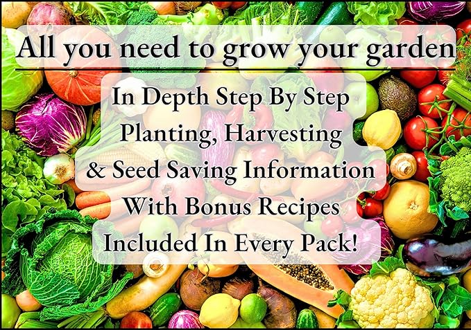 100 Seed Packets, 50 Varieties: Ultimate Seed Vault for Home Food Security & Abundant Gardens by B&KM Farms