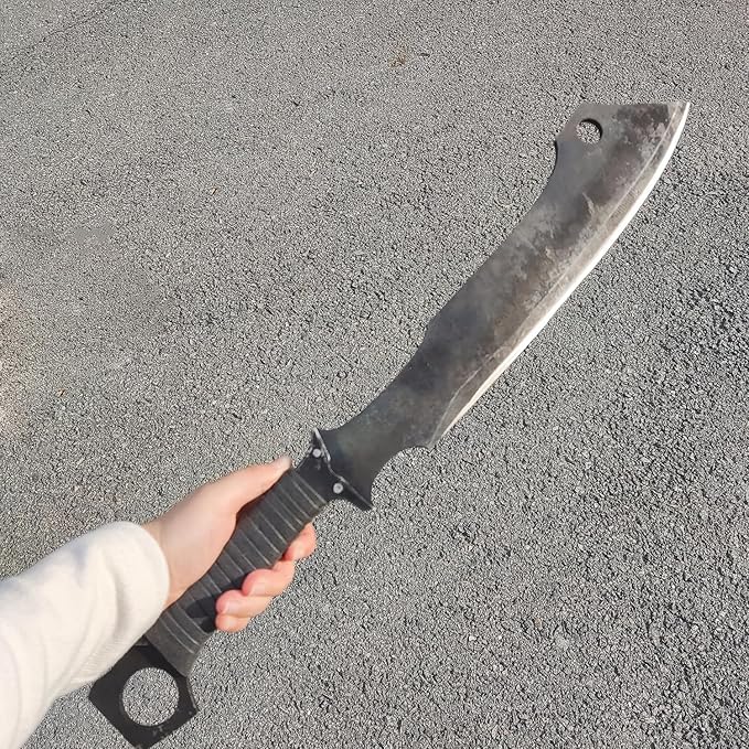 Full Tang Manganese Steel Machete Sword with Sheath for Collection, Practice, Outdoor Use-20.1 Inch