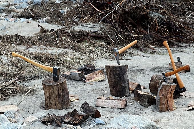 1844 Helko Werk Germany Traditional Saxon - Made in Germany Heavy Duty Splitting Axe for Chopping Firewood and Splitting Logs - Heavy Wood Splitting Axe, Head 6-1/4 lbs, Handle 31 in. (Saxon) #13588