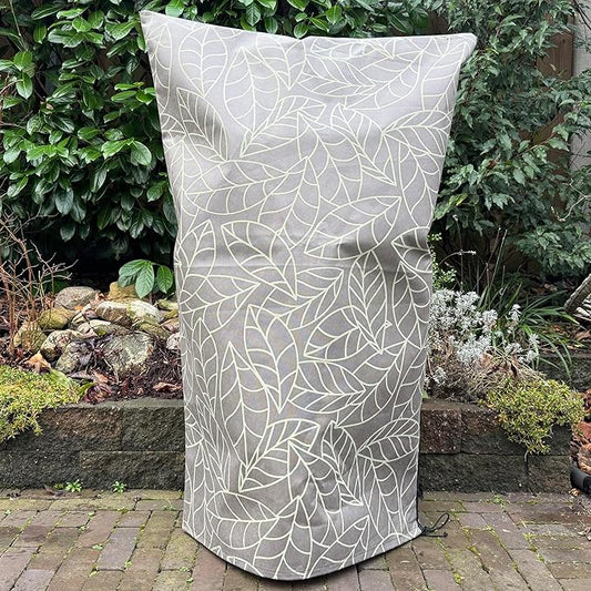 Plant Covers Freeze Protection 32"x47" in 2 Pack | Brown Winter Frost Blankets for Outdoor Plants | Reusable Garden Cover Bags with Zipper Drawstring | Cold Weather Shrub Protection Cloth