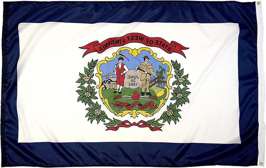 FlagSource West Virginia Nylon State Flag, Made in the USA, 3x5'