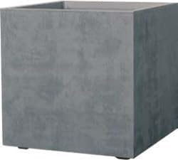 Deroma Millennium 15” Cube Planter | Light & Durable Plastic | Indoor or Outdoor Square Pot for Patio/Porch | Includes Water Reserve & Drain Plug | Trendy Planter for Plants, Flowers, Garden | Grey