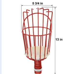 FLY HAWK Fruit Picker Tool, a 8 FT Long Fruit Picker Equipped with Optional Splicing of Lightweight Stainless Steel to Pick Apples, Oranges and Fruit Trees
