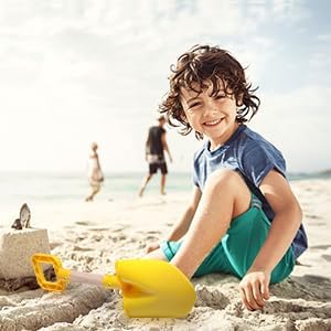 Kids Sand Shovels 16" Long Kids Beach Spade Durable Wood Handle ABS Plastic Spade Garden Tool Set for Kids Adults Garden Sand Snow Backyard Summer Beach Shoolbackyard Sandbox 3- Pink Blue Yellow