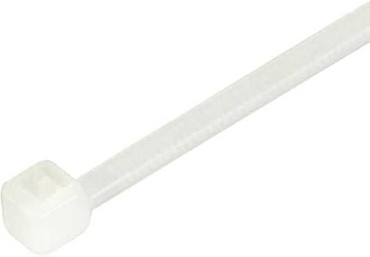 GTSE 4 Inch White/Clear Zip Ties, 100 Pack, 18lb Strength, UV Resistant Small Nylon Cable Ties, Self-Locking 4" Tie Wraps