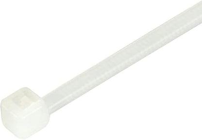 GTSE 6 Inch White/Clear Zip Ties, 100 Pack, 40lb Strength, UV Resistant Strong Nylon Cable Ties, Self-Locking 6" Tie Wraps