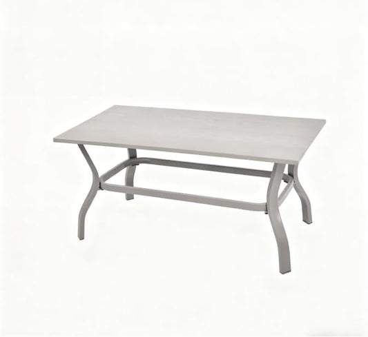Aluminum Outdoor Patio Coffee Table for for Deck, and Poolside (Grey, All-Aluminum)