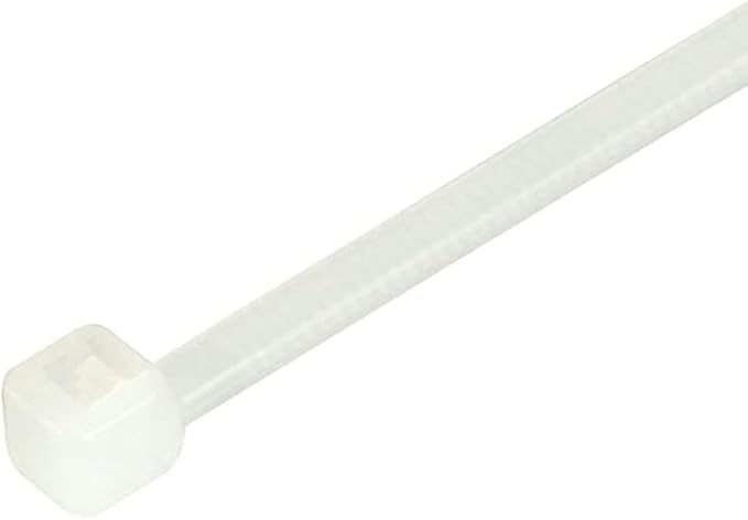 GTSE 14 Inch White/Clear Zip Ties, 100 Pack, 40lb Strength, UV Resistant Long Nylon Long Cable Ties, Self-Locking 14" Tie Wraps