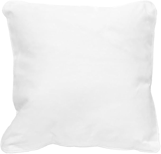 East Green 18 x 18 Waterproof Outdoor Pillow with Insert, White - Premium Olefin Outdoor Accent Pillow for Patio Furniture