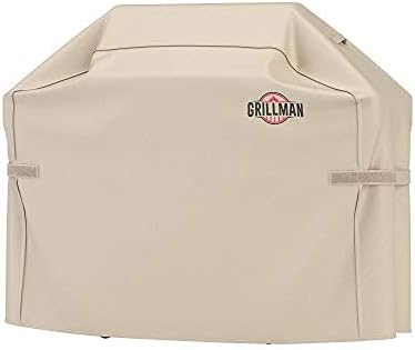Grillman Premium Grill Cover for Outdoor Grill, BBQ Grill Cover, Rip-Proof, Waterproof, Top Heavy-Duty Large Grill Covers for Outside, Barbecue Cover & Gas Grill Covers (52" L x 26" W x 43" H, Tan)