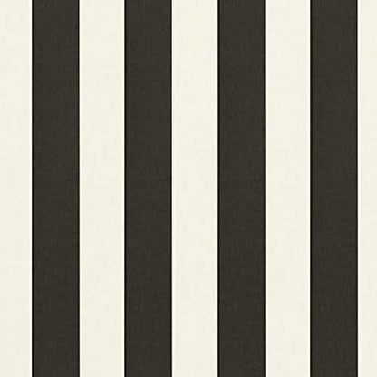 RSH DECOR Deep Seating Cushion with Pillow Back | 22” x 25” x 5" Seat | Water and Fade-Resistant Spun Fabric | Made in USA | Outdoor Chair Cushion Set for Patio Furniture (Black & White Stripe)