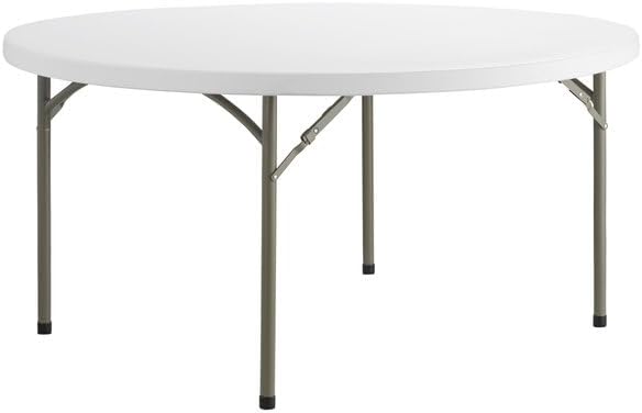 5 Pack!Round Folding Table, 60 inch Diameter, 29 inch Height, po-3019