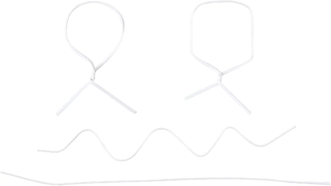 1000 pcs 6 inch White Cable Twist Ties Plastic Twist Ties with Rugged Metal Innercores Reusable Fastening Cable Cord Wire Ties
