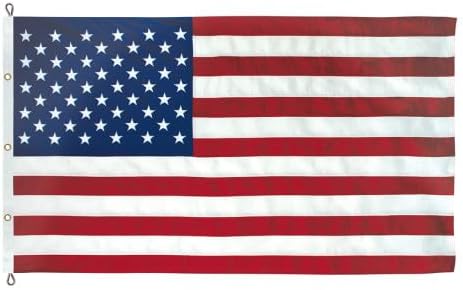 Super Tough 15ft x 25ft Spun Polyester American Flag | Embroidered Stars & Sewn Stripes | Heavy-Duty, Commercial-Grade Material | Canvas Header & Grommets | Made in the USA | Wind-Resistant Flag