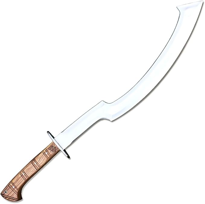 Custom Handmade Stainless Steel Khopesh Sword - Ancient Egyptian Sword with Pure Black Leather Sheath, Best Gift | Collector Choice