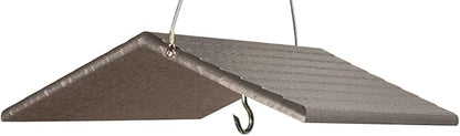 JCs Wildlife Poly Weather Cover - Rain Guard - Hang Bird Feeder or House Underneath for Protection from Rain or Snow - Easy to Clean and Use (Medium, Gray)