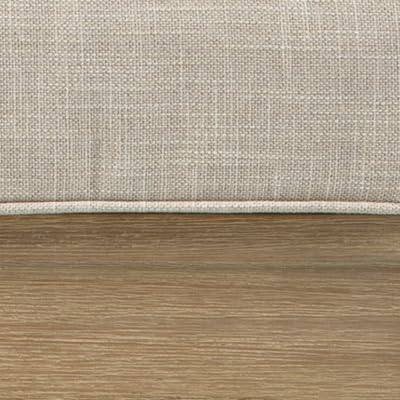 Signature Design by Ashley Clare View Outdoor Eucalyptus Wood Lounge Chair – Cushioned with Nuvella Fabric, 5-Step Protective Finish , Beige