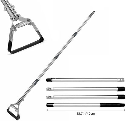 Hoe Garden Tool, Scuffle Garden Hoe with Long Handle, Adjustable Hula Hoe for Easy Weeding (60 Inch)