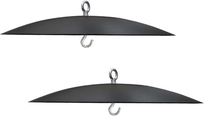 2 Pack Bird Feeder Baffle, Metal Rain Guard for Bird Houses Outside,13 inch Metal Hanging Baffle Weather Cover for Outside