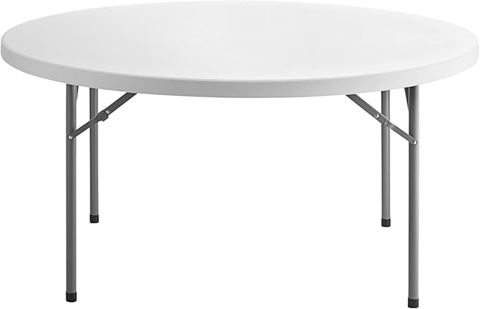 5 Pack!Round Folding Table, 60 inch Diameter, 29 inch Height, po-3019
