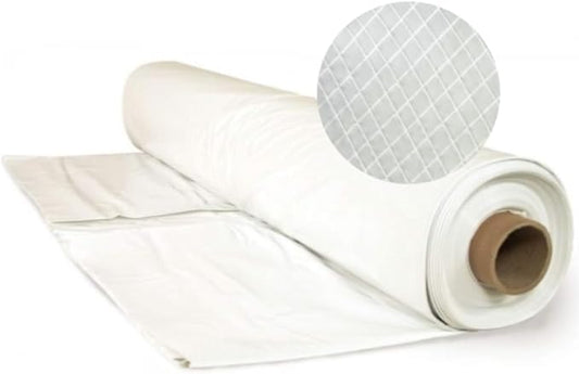 Farm Plastic Supply - String Reinforced 4 Year UV Resistant 10 mil White Greenhouse Plastic Sheeting - 4 Year UV Resistant Polyethylene Greenhouse Film, Hoop House Green House Cover (20' x 25')