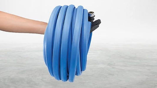 BluSeal Hot/Cold Water Rubber Garden Hose, 100% Rubber, Ultra-Light, Super Strong, 500 PSI, 50F to 190F Degrees, High Strength Polyester Braided (1" x 50')