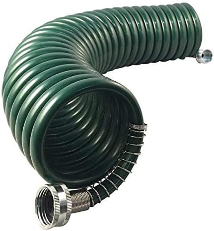 Flexon 1/2" x 25ft Coil Garden Hose – Compact, Kink-Resistant, Lightweight, Space-Saving Design, Durable and Weather-Resistant Watering Hose for Small Yards and Gardening (Pack of 12)