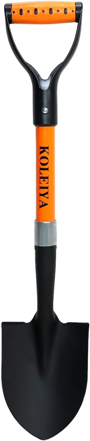Kids Shovel, Small Shovels for Digging, Overall Length 28 Inches, Mini D Handle Shovel,Gardening Shovels,Matel Beach Shovel,Camping Shovel Matel+Fiberglass