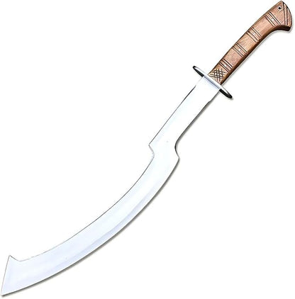 Custom Handmade Stainless Steel Khopesh Sword - Ancient Egyptian Sword with Pure Black Leather Sheath, Best Gift | Collector Choice
