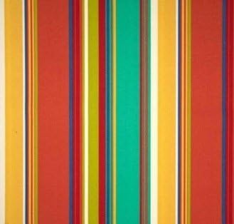 RSH DECOR: Lumbar & Square Throw Pillows Set of 4 | 20" x 12" & 17" x 17" | All-Weather Spun Fabric | Water and Fade-Resistant | Outdoor Accent Pillows for Patio Furniture | Bright Colorful Stripe