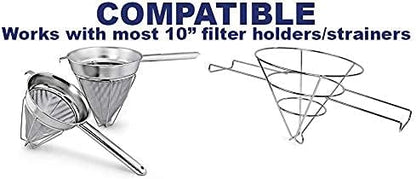 (100 Pack) Commercial 10" Deep Fryer Oil Filters, Maple Syrup Filters, Beeswax Filters, Grease Filter Cones, Best For Restaurants, Cafes, Food Trucks, Hotels
