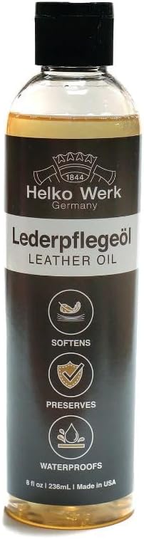 1844 Helko Werk Germany Deluxe Axe Care and Maintenance Kit - Axe Maintenance Tool Care, Sharpening Stone, Axe Wax, Leather Oil, Leather Paste, 4 Oz. AxeGuard (Deluxe Maintenance Kit) #F8790-3