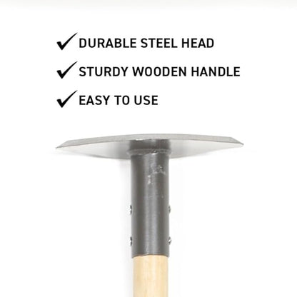 Gempler's 7" Field Hoe with Wood Handle for Weeding and Cultivating, Steel Gardening Tool