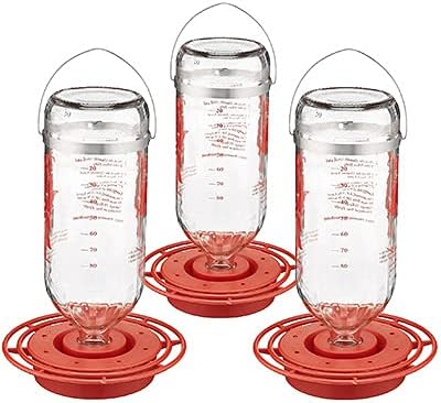 Best-1 Glass Hummingbird Feeders, 32 oz., Pack of 3
