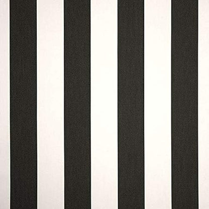RSH DECOR: Sunbrella Lumbar & Square Pillows Set of 4 20 x12 & 17"x17", Water and Fade-Resistant, Outdoor Throw Pillows for Patio Furniture, Cabana Classic Black Stripe - Made in USA