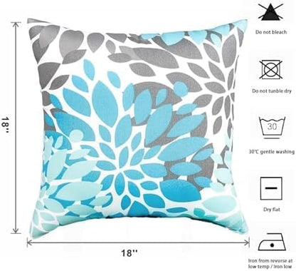 Outdoor Throw Pillows - Decorative Pillows with Insert Included Set of 2 Outdoor Pillows for Patio Furniture 18x18 Inch