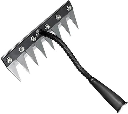 Gardenia Iron Weeding Rake, 2025 Gardenia Iron Weeding rake, Ironrake The Heavy-Duty Irons Weedings Rakes,Irons Rakes for Gardening and Weedings (5 Teeth) (8 Teeth)