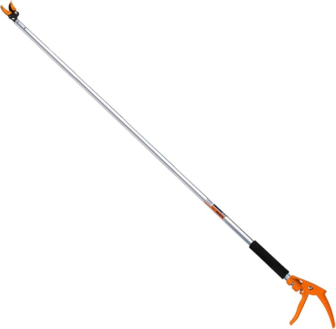 KSEIBI 143020 Long Reach Cut and Hold Bypass Pruner Max Cutting 1/2 inch (7.0 ft - 2.0m)
