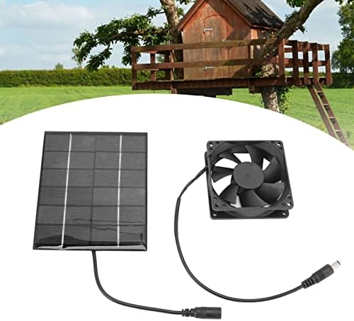 Solar Panel Fan, 2W Greenhouse Ventilation Solution Exhaust Air Ventilation Heat Dissipation Tool, Solar Panel Powered Fan Mini Ventilator, Solar Fan Exhaust Fan, For Greenhouse Shed