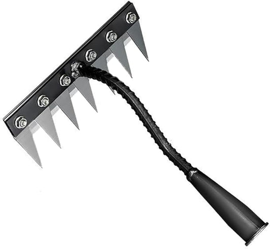 Gardening Hand Weeder Puller Tool, Manual Weeder with Detachable Blade Weeder Puller Tool,High-Carbon Steel Weed Removal Tool for Farm Lawn Garden, 5/6/7/8 Teeth Sizes (7 Teeth)