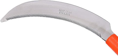 Zenport K208P Harvest Sickle with Plastic Handle, Light Serration, 6.5-Inch Stainless Steel Blade, Orange (3)