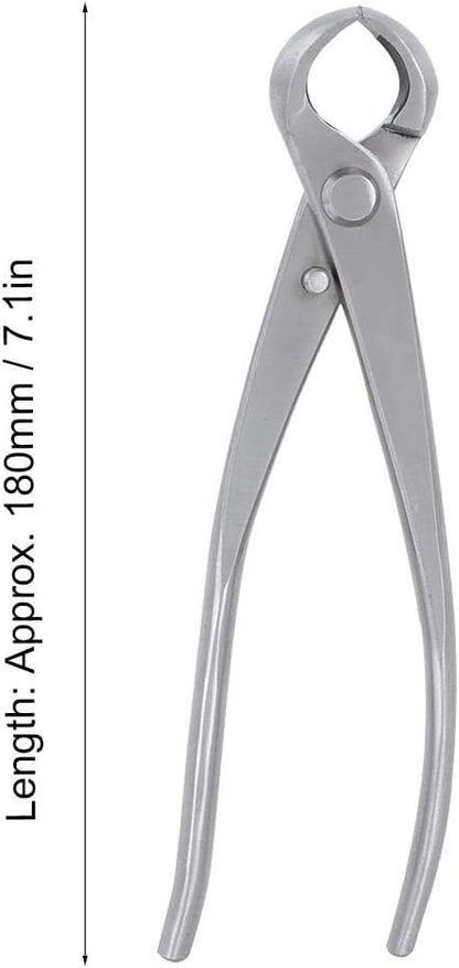 Bonsai Branch Cutter, 7in(180mm) Stainless Steel Concave Knob Cutter Tree Limb Cutter Bonsai Pruning Japanese Gardening Tools for Enthusiasts and Beginners
