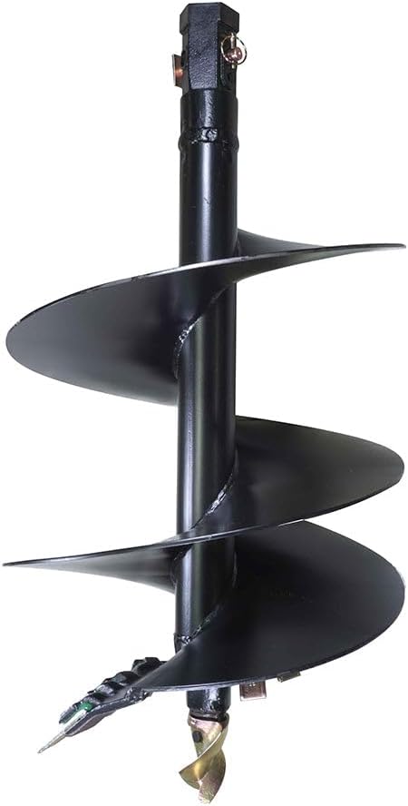 Titan Attachments 24" x 48" Auger Bit for Post Hole Digger, 2" Hex Connect, HD Steel, Digging Bit Only